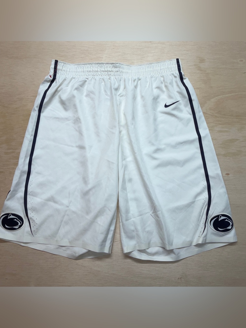 Nike Penn State Basketball Shorts Player Issued Practice Mesh White Men's Sz.40